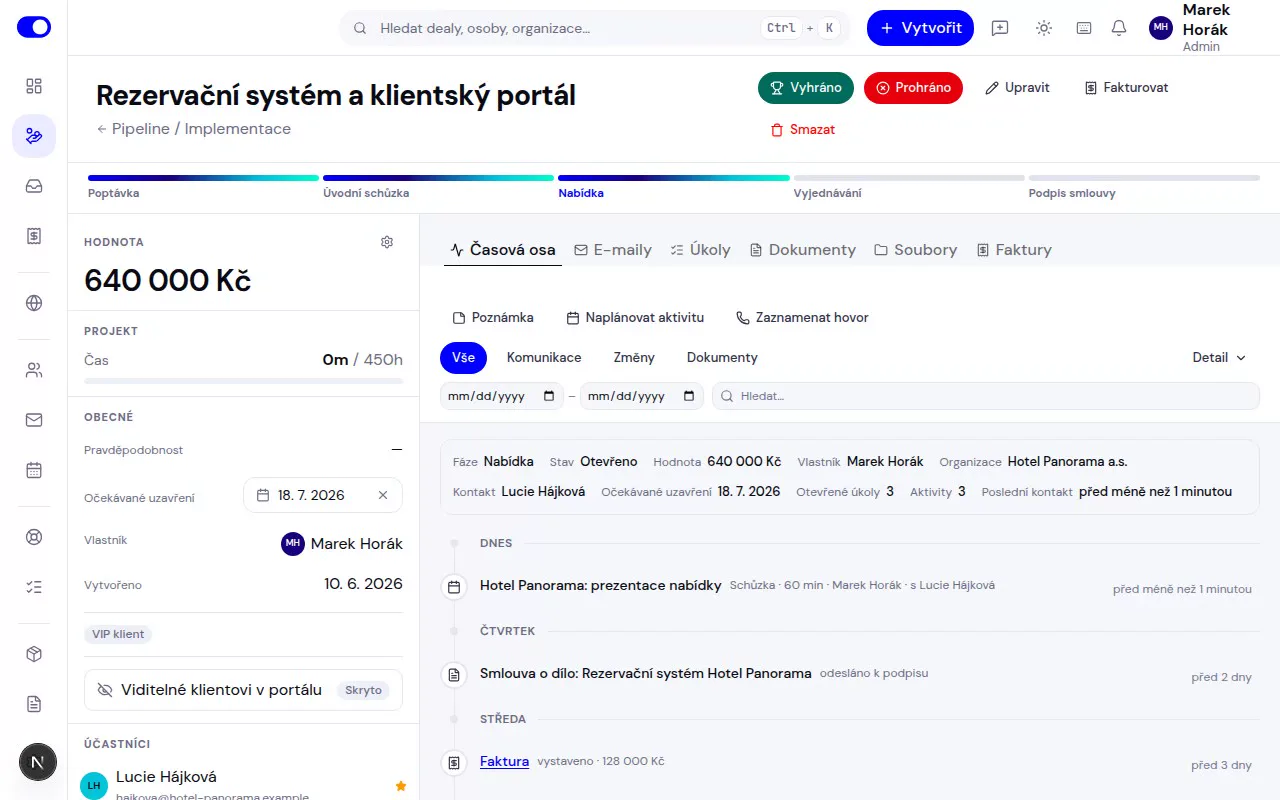Faktura i pracovní protokol na čtyři kliknutí